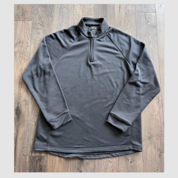 Adidas Men's Climalite Golf 1/4 Zip Pullover Fleece Size M Blk Athletic Outdoor - Picture 1 of 8